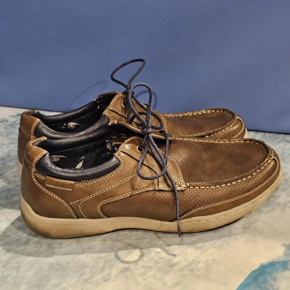 Izod Felix Men's Boat‎ Shoes Brown Casual Lace Up Size 9